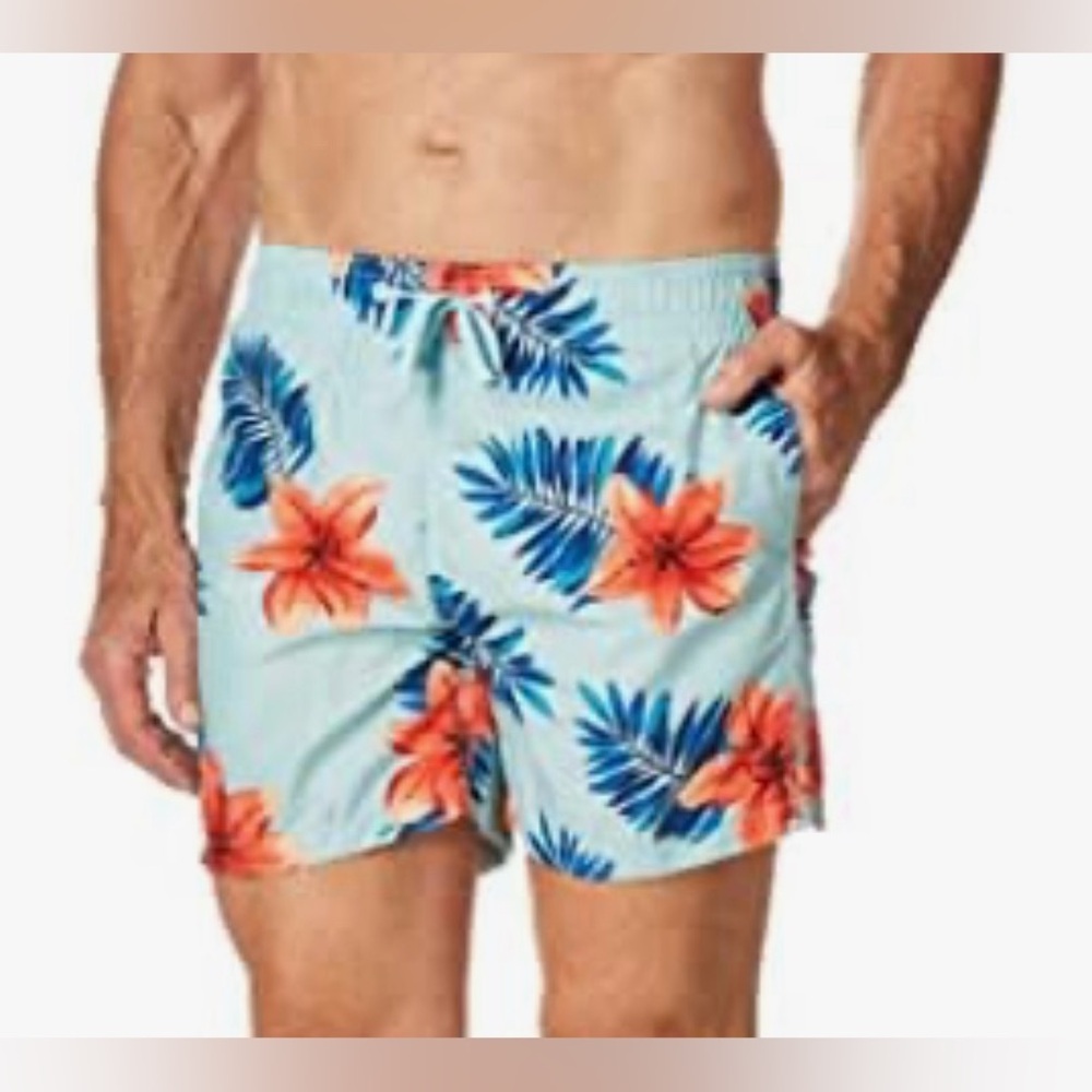 KANU SURF MEN'S BARRACUDA SWIM TRUNKS SHORTS SIZE 3XL KALA BLUE FLORAL HAWAIIAN